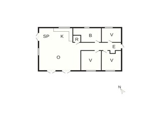 Vakantiehuis Rødby Grondplan 21