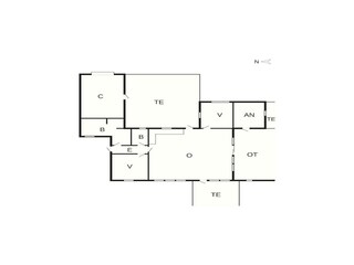 Vakantiehuis Saltum Grondplan 44