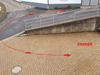 Parken direkt im Hof