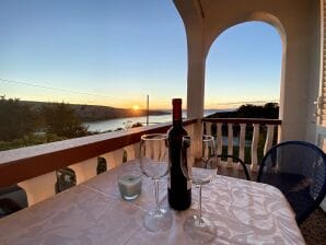 One bedroom apartment with balcony and sea view Lopar, Rab A-21881-c