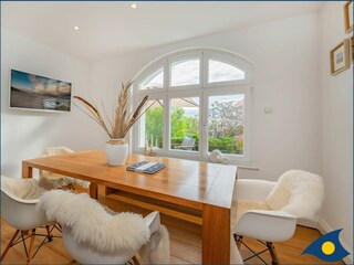 separierte Sitzecke in der Küche