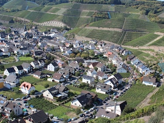 Blick auf Dernau + Ferienvilla vom Rotweinwanderweg