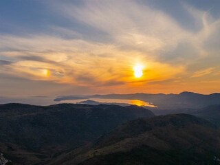 bird view on village Srinjine