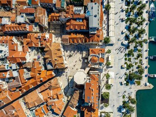 bird view on Split