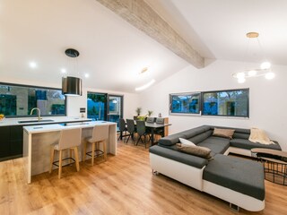 Living area with smart TV and PS4