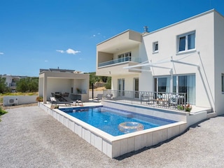 Modern design and a private pool.