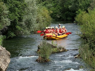 Rafting auf dem Fluss Cetina.