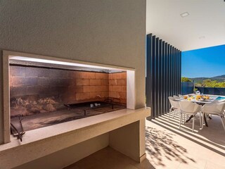 Traditional barbecue with dining area