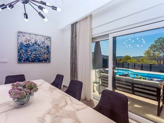 light-filled, open-plan living and dining area.