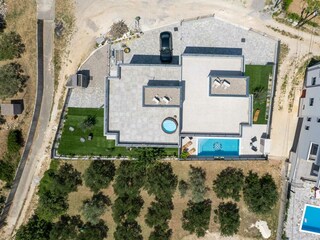 A view of the villa from above.