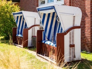 Garten mit Strandkörben