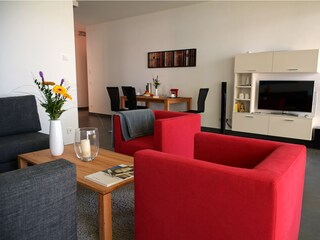 Der Wohnbereich mit Heimkino