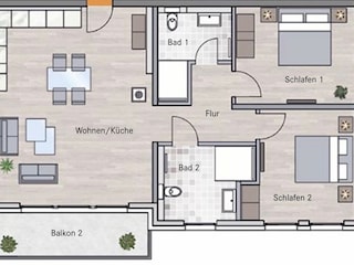 Grundriss Villa Poseidon Seeglas