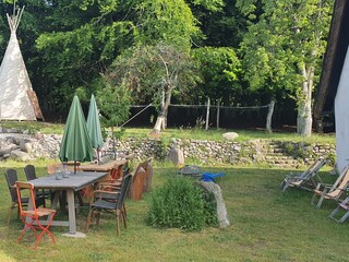 Essbereich im Garten