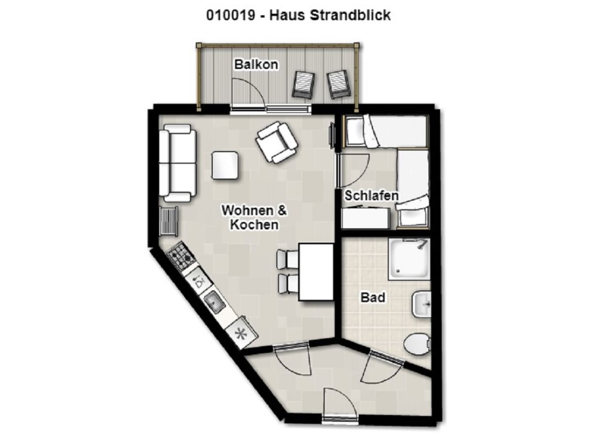 Ferienwohnung 010019 Im Haus Strandblick Wangerooge Firma Wfv