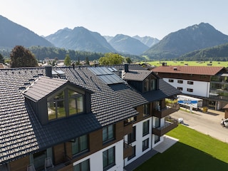 Seitenansicht des Hauses