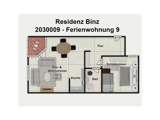 Appartement de vacances Binz Plan d'étage 29