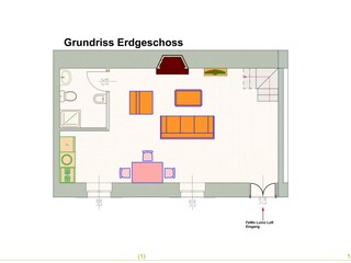 Grundriss Erdgeschoss: Wohnbereich