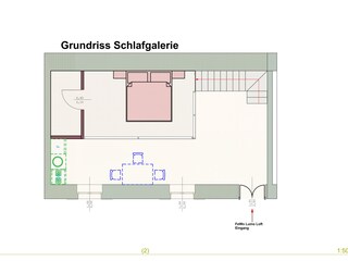 Grundriss Galerie: Schlafbereich