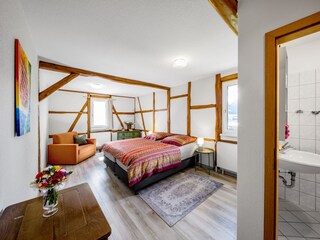 Blick in ein Gästezimmer