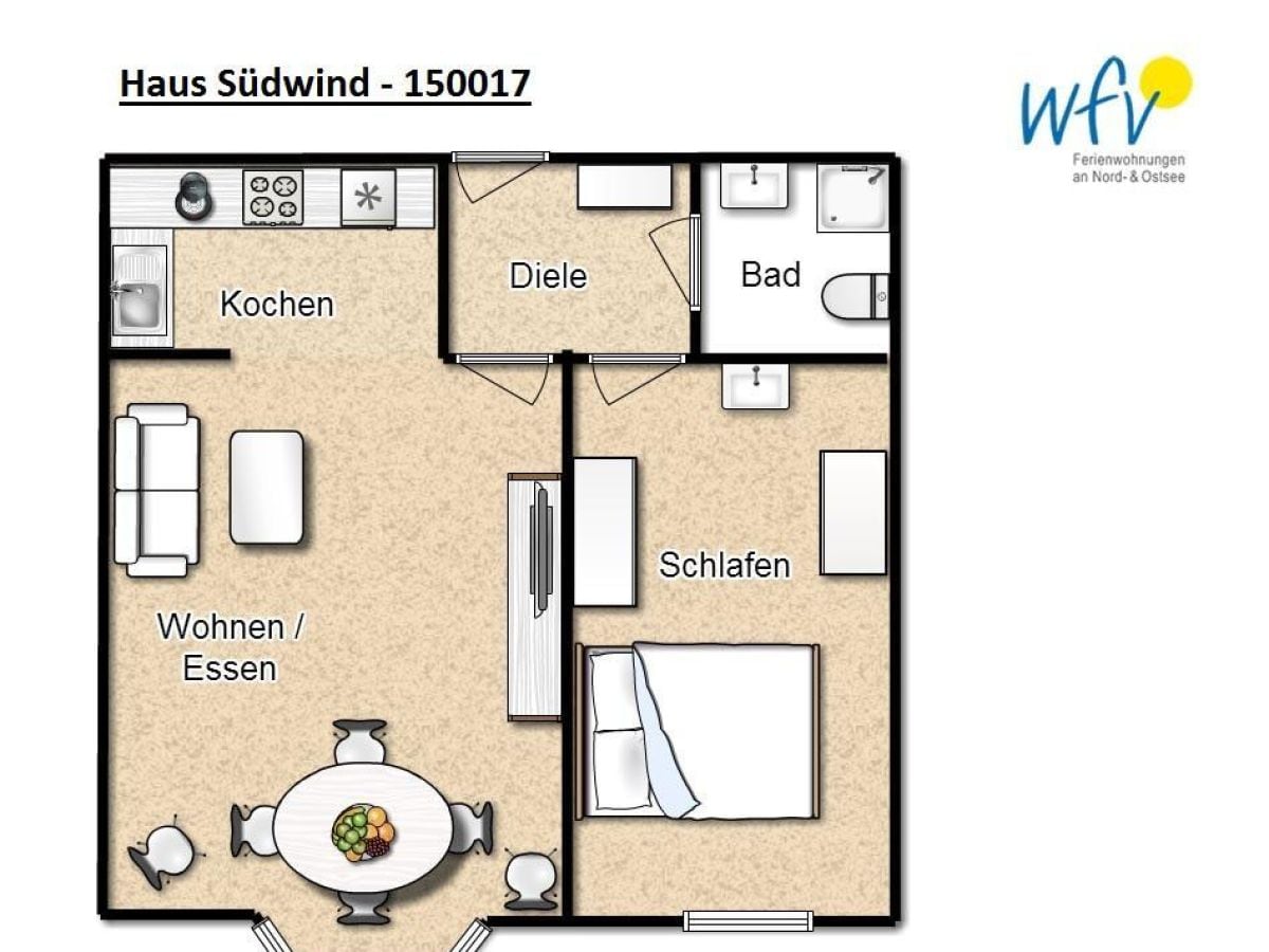 Ferienwohnung 150017 Haus Sudwind Wangerooge Firma Wfv Wohnen