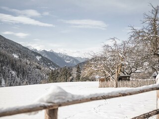 Dorf Lüsen im Winter