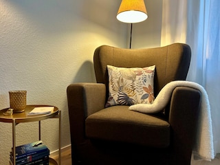 Lesesessel im Schlafzimmer