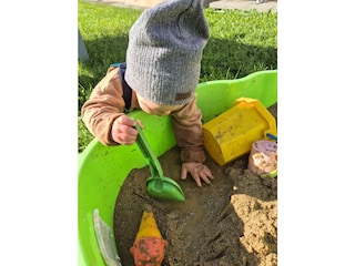 Sandkasten auf der Terrasse
