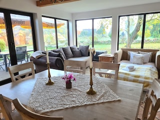 Schlafcouch im Wohnzimmer