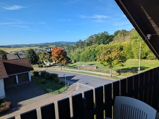 Aussicht vom Balkon Ferienwohnung am Maarberg in U
