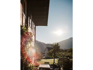 Hus Sigritta Morgenstimmung auf der Terrasse