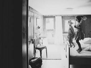 Hus Sigritta Zimmer 6, Doppelbett und Balkon