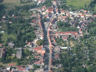 Stadtmitte Trebbin von oben
