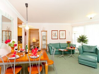 ample dining area and cosy lounge