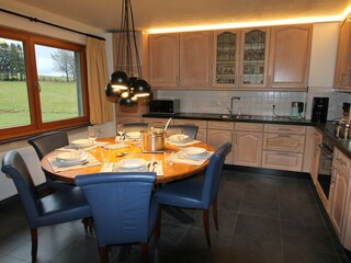 die Wohnküche mit Aussicht