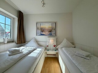 Einzelbetten im Schlafzimmer