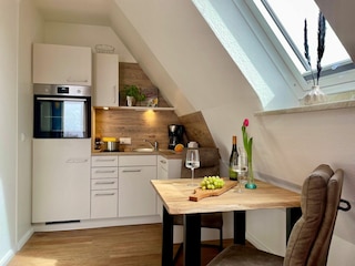 Essplatz und neue Küche