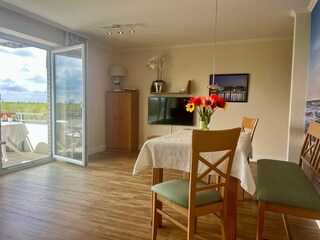 Essplatz im Wohnzimmer