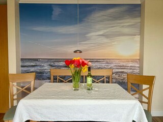 Essplatz im Wohnzimmer