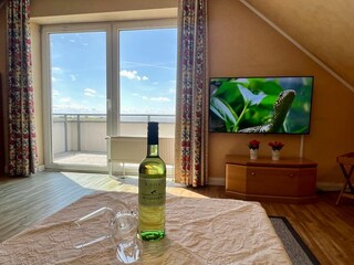 Wohnzimmer mit Meerblick