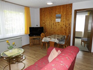 Essplatz im Wohnzimmer