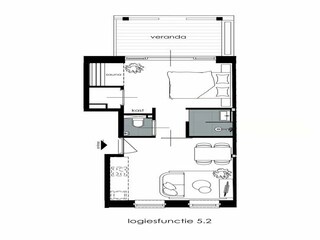 Apartamento Zoutelande Plano de planta 15