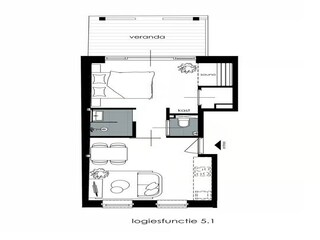 Apartamento Zoutelande Plano de planta 16