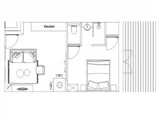 Appartement Zoutelande Plan d'étage 22