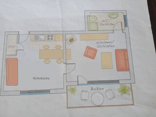 Grundriss der Wohnung
