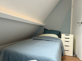 Each bed has its own storage space.