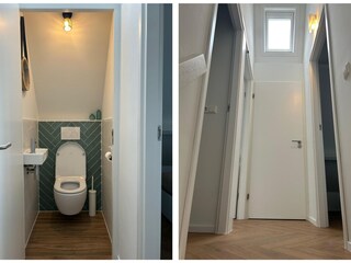 First floor: new, stylish toilet with sink.