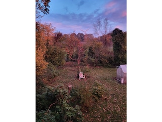 Blick aus dem Fenster.