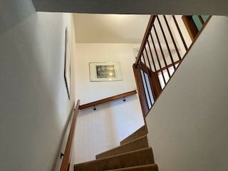 Treppe in das Obergeschoss