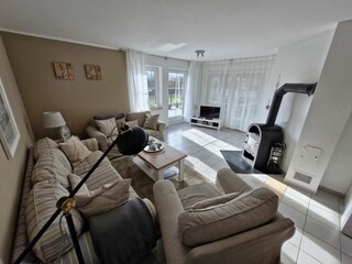 Sofaecke mit Kaminofen